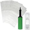JinPhon 50x Sacchetti Protettivi per Bottiglie di Vino (con Pompa) - Imballaggio Gonfiabile Pluriball Riutilizzabile - Custodia Buste Aria per Trasporto Bottiglie, Olio, Cosmetici e Oggetti Fragili