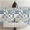 RE-COVERTILES - Adesivi Piastrelle Cucina Bagno Mattonelle adesive in PVC Impermeabili Antigraffio Stickers Decorazione Parete Cementine Peel and Stick - Modello 24 Pz 10x10 cm PS00083 Made in Italy