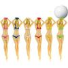 Nizirioo Golf Tees Golf Tees Accessori da golf 6 pezzi in plastica lunga bikini riutilizzabile regalo da golf in plastica per uomini Sexy Lady Golf Tees, 75 mm/3 pollici regali divertenti