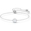 Swarovski Braccialetto Una Angelic, Tagli arrotondati misti, Bianco, Placcato rodio