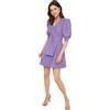 Trendyol Lilac Arched Balloon-Abito a Maniche Corte Business, Casual, Lilla, 40 Donna