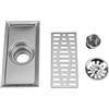 Zerodis Scarico Rettangolare Piletta Doccia a Pavimento 20x10cm in Acciaio Inox con Filtro Rimovibile per Bagno Doccia