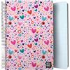 Grafoplás | Taccuino con copertina in plastica | 80 fogli a quadretti 4 x 4 90 g | Dimensioni a libro | Spirale | Collezione Design Bits&Bobs Pop Up Design Hearts | Certificato FSC