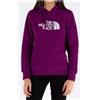 The North Face W Drew Peak Pull Hd Felpa Capp Viola Logo Petto Bia Donna