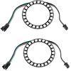 Sparkleiot 24 anelli LED RGB, 24 x WS2812 5050 a colori con driver integrati, 24 bit, per Arduino Raspberry Pi ESP8266 DC5V (2 pezzi)