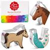 Ann Clark Cookie Cutters Ann Clark, 3 formine per biscotti a forma di cavallo, a forma di ferro di cavallo, prodotte negli Stati Uniti