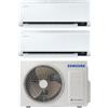 SAMSUNG AJ050TXJ2KG/EU + AR09TXFYAWKNEU + AR18BXFYAWKNEU Kit Dualsplit a Parete Cebu Wi-Fi R32 con Pompa di Calore Inverter - 5.0 kW (2.5+5.0)