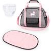 Bayer Design Design-69033AB 69033AB Borsa fasciatoio per Bambole, Pannolini, Jeans-Grigio, Rosa, Colore, Small