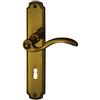 Alpertec Rebeca Alpertec - LS ottone brunito per stanza porte pulsante set maniglia porta guarnizioni, 32410023