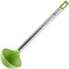 BRA Prior | Casseruola a un manico di Cucina Adatta per il Contatto con glgli alimenti, Acciaio inossidabile 18/10 e Silicone, Verde E Argento, 32 cm
