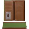 VISOUL Portafoglio a Libro Degli Assegni Lungo in Vera Pelle con Blocco RFID, Portafoglio Bifold Verticale per Uomo con Ttasca a Cerniera e 11 Scomparti per Carte di Credito