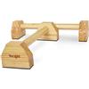Yes4All Calisthenics Parallette in legno/acciaio massiccio, barre per fitness, push up e dip - Stazione di supporto antiscivolo resistente - verticali, barre da ginnastica robuste, barre parallele per