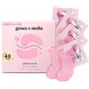 grace & stella Patch Occhi Premiati (48 Paia, Rosa) - Riduce Occhiaie, Gonfiori, Borse e Rughe - Patch Occhiaie e Borse in Gel - Maschera Occhi Vegan - Eye Patch by grace & stella