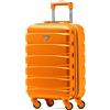 Flight Knight ABS Trolley Bagaglio A Mano 55x35x20cm Compatibile Con Alitalia, easyJet, Ryanair, KLM E Tanti Altri! Valigia Leggera Bagaglio A Mano 4 Rotelle.