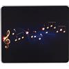 AOKSUNOVA Tappetino per mouse piccolo con motivo musicale, 24 x 20 cm, blu navy, tappetino per mouse da donna