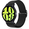 MiKoyi 20mm Cinturino per Samsung Galaxy Watch 7 / Watch FE/Watch 6 / Watch 6 Classic/Watch 5, Nylon Sportivo Intrecciato Cinturini di Ricambio per Samsung Galaxy Watch 4 - Nero