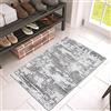 JURLEA Tappeto per corridoio Tappeto antiscivolo per corridoi cucina e soggiorno Non perde è lavabile e leggero (60 x 120 cm, Crema/Grigio)