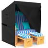 Armorget Copertura per Poltrona da Spiaggia 135x105x175/140cm in Tessuto Oxford 600D con Cerniere Impermeabili, Cordini, Strisce in Velcro, Telo Protettivo per Poltrona da Spiaggia con Ventilazione