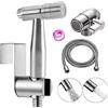 ABSOK Kit Bidet Portatile Con Doccetta, Spruzzatore Per WC Con Doppia Modalità, Acciaio Inossidabile, Deviatore 2 Vie, Tubo 1,5m e Supporto