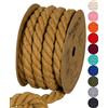 Halbach Seidenbänder Cordoncino di cotone riciclato, larghezza 10 mm/lunghezza 4 metri, filato di cotone sostenibile per macramè, corda naturale per fai da te, colore: marrone