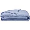 ESSIX Plaid tinta unita in garza di cotone, jazzy, 130 x 170 cm, blu