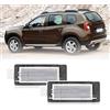 njssjd 2 luci a LED per targa compatibili con Dacia Duster 2010-2015, Lodgy II 2013-2021, Logan MCV II luce targa posteriore