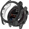 FTRONGRT Cover per Garmin Fenix 7 Sapphire Solar, TPU morbido, Resistente Agli Urti, Custodia per Garmin Fenix 7 Sapphire Solar Smartwatch.Nero