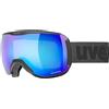 Uvex downhill 2100 CV, occhiali da sci unisex, con miglioramento del contrasto, senza distorsioni ottiche e appannamenti, black matt/blue-green, one size