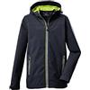 killtec Boy's Giacca softshell/giacca outdoor con cappuccio KOS 218 BYS SFTSHLL JCKT, nature green, 164, 39117-000