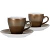 CreaTable, 25845, Serie GOLDEN DAYS weiss Bistrotassen, Espresso Set 4 teilig