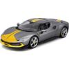 Burago Bburago | 1/18 Ferrari - 296 GTB - Grigio e Giallo | Auto Riproduzione in miniatura su scala per Bambino | Da 3 Anni e + | 16017GR
