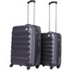 Joia Home Set due pezzi Trolley rigide 9123 grigio
