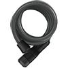 ABUS serratura a cavo spiralato Booster 6512K/180 con supporto SCMU Snap Cage - serratura per bicicletta in cavo spiralato flessibile livello di sicurezza 4-180 cm