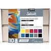 PEBEO Pébéo - Setasilk Cofanetto Collezione - Kit Pittura su Seta - 10 Flaconi con Contagocce da 45 ml Assortiti + 2 Gutta all'Acqua 20 ml + 1 Tavolozza + 1 Pennello Piatto n. 10 + 1 Spugna + Guida Creativa
