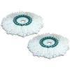 Leifheit Set da 2 ricambi lavapavimenti per Clean Twist Disc Mop Active, Mop ricambio in microfibra lavabile, Testine sostitutive per mop pavimenti