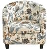Meigeh Copripoltrona Chesterfield Elasticizzato Fodera per Sedia a Vasca 2 Pezzi Fodera per Cuscino per Poltrona Tullsta
