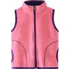 ANIMQUE Bambini Gilet in Pile Polare Ragazzi Ragazze Colletto in Piedi Senza Maniche Giacca Autunno Invernale Cerniera Capispalla Panciotto, Rosa Scuro 140