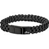 LOTUS STYLE Bracciale Uomo Acciaio Inossidabile 316L - Design Sofisticato, Confortevole e Resistente all'Acqua - Nero 228 mm LS2094-2/1 - Regalo Compleanno, Festa del Papà