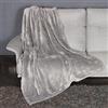 Kanguru Soffice plaid divano in microfibra, morbido pile Fluffi Grigio, 130x170cm, Simpatico copriletto singolo, coperta per divano. Idea regalo Natale o Compleanno per tutti