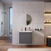 DEGHI Mobile bagno con ante 60 cm grigio grafite opaco con lavabo e specchio - Dedalo
