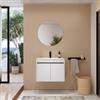 DEGHI Mobile bagno con ante 70 cm bianco opaco con lavabo e specchio - Dedalo