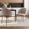 DEGHI Set 2 sedie in velluto beige - Kneel