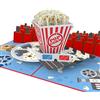 MOKIO® Biglietto di Auguri Pop-Up - Cinema - Biglietto 3D | come buono per il cinema o serata film, biglietto di compleanno per cinefili e amanti del cinema