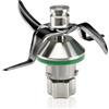 KitchenMod Gruppo coltelli di ricambio per TM6 e TM7, 4 lame in acciaio inox con rivestimento PVD al titanio e guarnizione di tenuta