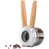Dreamfarm Ortwo Original Ergonomico Macinapepe, Spezie, Semi, Caffè Ricaricabile a 1 o 2 Mani con 6 Impostazioni di Macinatura - 2oz Faggio