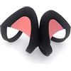 sciuU Orecchie da Gatto per Cuffie Gaming, Decorazione in Silicone - Nero | Decorazione in morbido silicone elastico per streaming e feste, Cat Ears vestibilità aderente per archetto 2,8-3,8cm
