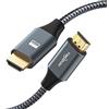 Twozoh Cavo HDMI 2.0 ad alta velocità, 4K, 3 m, cavo intrecciato da HDMI a HDMI, compatibile con PS5, PS3, PS4, PC, proiettore, HDTV, Xbox