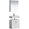 trendteam smart living Wons - Set da bagno 3 pezzi, bianco con laccatura lucida, 60 x 192 x 32 cm, colore: Bianco