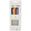 KLEAN KANTEEN - Set di 4 cannucce angolate in acciaio inox e silicone, multicolore