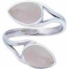 mantraroma Anello in argento 925 con quarzo rosa e pietra rosa regolabile, pietra preziosa in vero argento sterling da donna, regalo